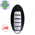 10 x 2016-2018 Infiniti Q50 Q60 / 5-Button Smart Key / PN: 285E3-4HK0A / KR5S180144014 (OEM Recase)