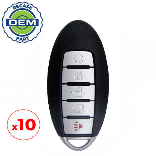 10 x 2016-2018 Infiniti Q50 Q60 / 5-Button Smart Key / PN: 285E3-4HK0A / KR5S180144014 (OEM Recase)