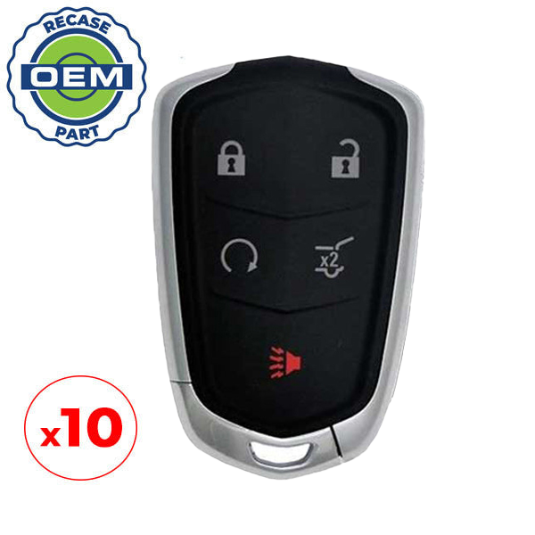10 x 2020-2023 Cadillac / 5-Button Smart Key / PN: 13522879 / HYQ2ES (OEM Recase)