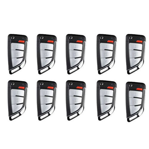 10 x Xhorse - XEKF20EN - Super Remote / Knife Type / 4-Button Universal Flip Key / VVDI Super Chip for VVDI Tools (Pack 