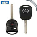 1998-2001 Lexus ES300 SC300 SC400 / 3-Button Remote Head Key / Long Blade / PN: 89070-33470 / HYQ1512V (OEM Refurb)