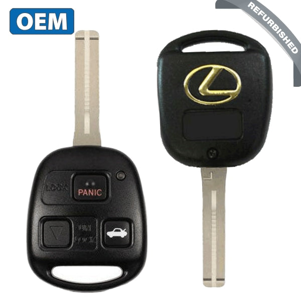 1998-2005 Lexus ES GS IS LS / 3-Button Remote Head Key / Short Blade / PN: 89070-53530 / HYQ1512V (OEM Refurb)
