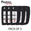 5 x 2014-2019 Nissan Rogue / 3-Button Flip Key / PN: 28268-4BA1A / CWTWB1G767 / (BUNDLE OF 5) (5xRFK-NIS-767)
