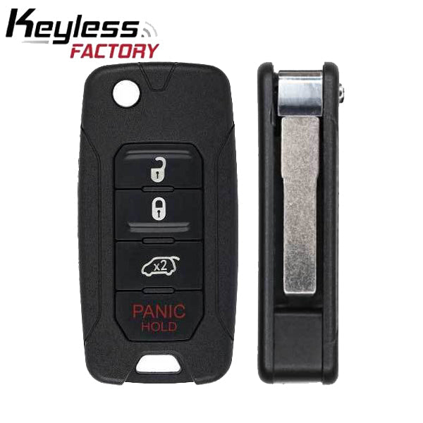 2015-2020 Jeep Renegade Fiat 500X / 4-Button Flip Key / PN: FI5-AM433TX / 2ADFTFI5AM433TX (AFTERMARKET)