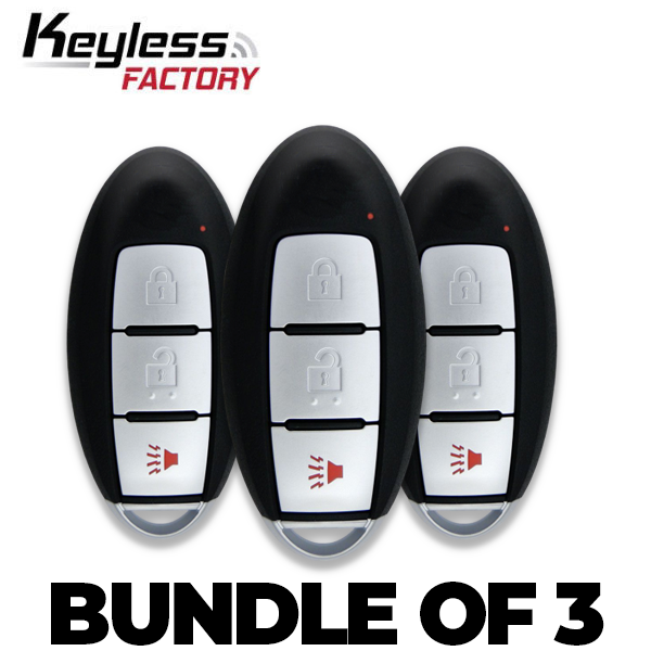 3 x 2019-2020 Nissan Pathfinder / Murano / 3-Button Smart Key / PN: 285E3-9UF7A 285E3-9UF7B / S180144902 / KR5TXN7 (BUND