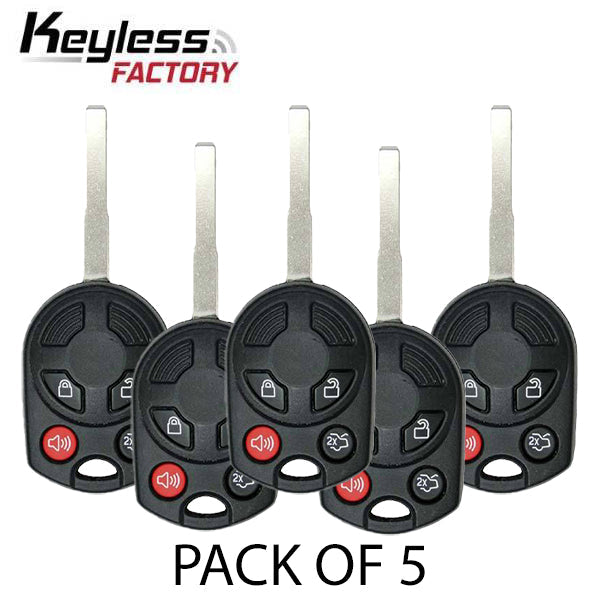 5 x 2012-2019 Ford / 4-Button Remote Head Key / OUCD6000022 (AFTERMARKET) (PACK OF 5)