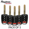 5 x 2013-2015 Honda Accord / Civic / 4-Button Remote Head Key / MLBHLIK6-1T (G-Chip) (AFTERMARKET) (PACK OF 5)