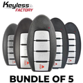 5 x 2019-2020 Nissan / 3-, 4- & 5-Button Smart Key / S180144904 / XN74 / XN73 / XN75 / XN45 (Bundle of 5)