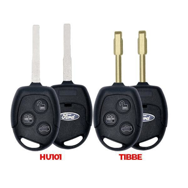 2 x 2010-2017 Ford Transit Connect Fiesta / 3-Button Remote Head (No Blade) / PN: 164-R8042 / KR55WK47899 / Tibbe / Chip