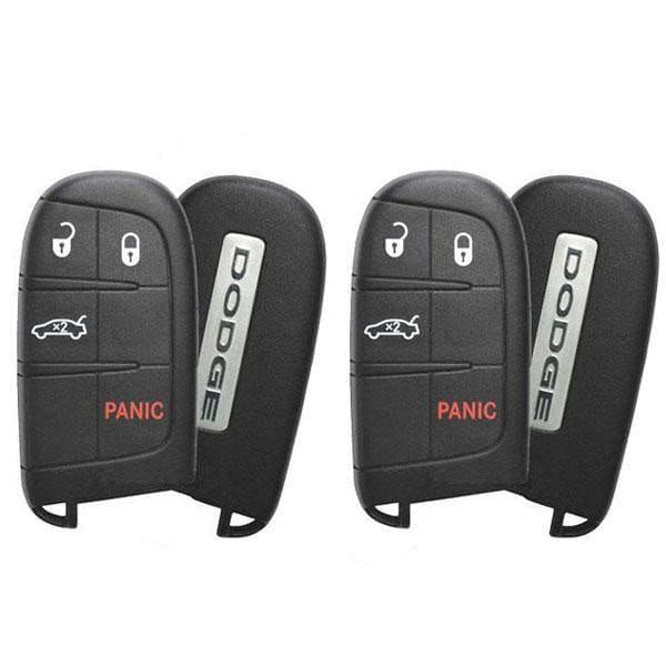2 x 2011-2021 Dodge Charger Dart Challenger / 4-Button Smart Key / PN: 68051387AC / M3N40821302 (OEM) (Bundle of 2)