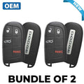 2 x 2011-2021 Dodge Charger Dart Challenger / 4-Button Smart Key / PN: 68051387AC / M3N40821302 (OEM) (Bundle of 2)