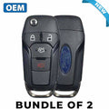 2 x 2013-2016 Ford Fusion / 4-Button Flip Key / PN: 164-R7986 / N5F-A08TAA (Bundle of 2)