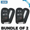 2 x 2014-2021 Jeep Cherokee / 5-Button Smart Key / PN: 68141580AF / GQ4-54T (OEM) (BUNDLE OF 2)