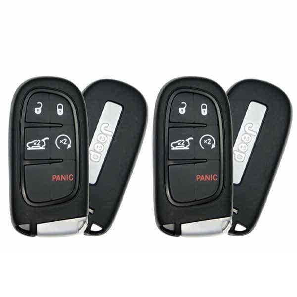 2 x 2014-2021 Jeep Cherokee / 5-Button Smart Key / PN: 68141580AF / GQ4-54T (OEM) (BUNDLE OF 2)