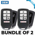 2 x 2016-2021 Honda Civic / 5-Button Smart Key / PN: 72147-TBA-A11 / KR5V2X (OEM) (BUNDLE OF 2)
