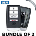 2 x 2019-2020 Acura RDX / 4-Button Smart Key / 72147-TJB-A01 / KR5T21 / Driver 1 (BUNDLE OF 2)