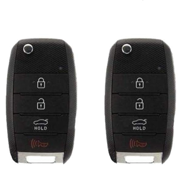 2 x Kia Forte 2017-2018 / 4-Button Flip Key / PN: 95430-A7200 / OSLOKA-875T (YD) (OEM) (Bundle of 2)