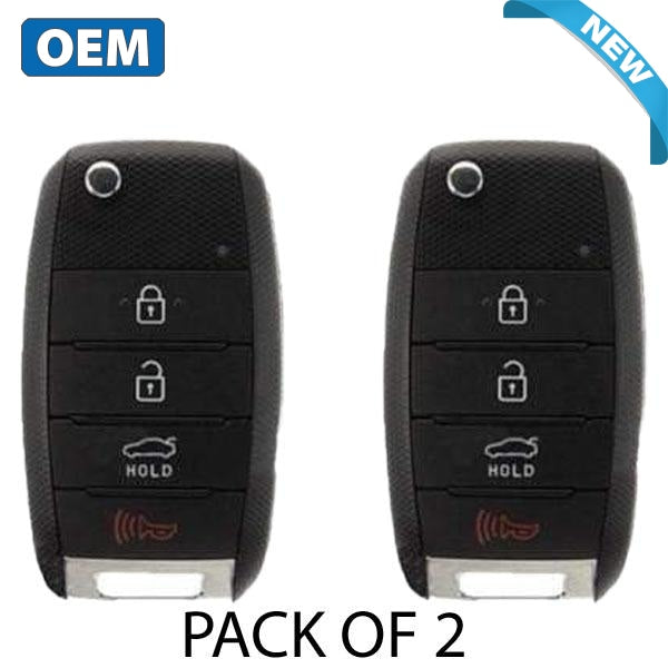 2 x Kia Forte 2017-2018 / 4-Button Flip Key / PN: 95430-A7200 / OSLOKA-875T (YD) (OEM) (Bundle of 2)