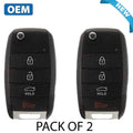 2 x Kia Forte 2017-2018 / 4-Button Flip Key / PN: 95430-A7200 / OSLOKA-875T (YD) (OEM) (Bundle of 2)