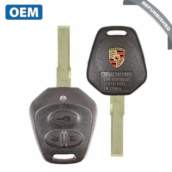2001-2004 Porsche 911 Targa Boxster / 3-Button Remote Head Key / PN: 986-637-244-18 / LTQTXF315P3 (OEM Refurb)