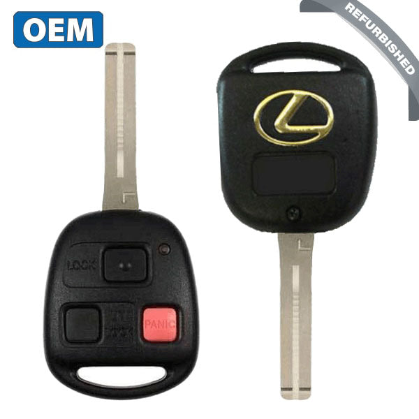 2003-2008 Lexus LX470 GX470  / 3-Button Remote Head Key / Short Blade  / 89070-60801 / HYQ1512V (OEM Refurb)