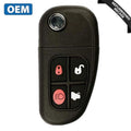 2003-2009 Jaguar / 4-Button Flip-Key / FO21 Tibbe / PN: C2C-24317 / CWTWB1U243 315 Mhz (OEM Recase)