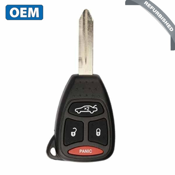 2004-2009 Jeep Dodge Chrysler / 4-Button Remote Head Key / PN: 05183349AA / KOBDT04A (OEM Refurb)