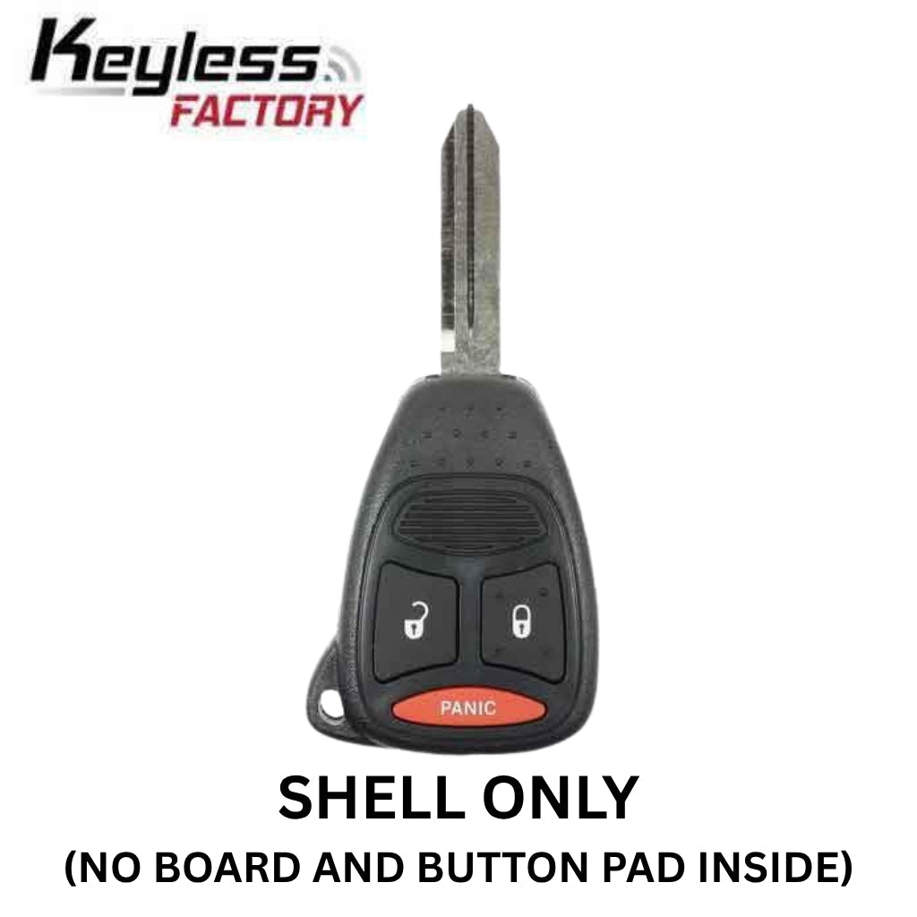 2004-2011 Chrysler Dodge Jeep / 3-Button Remote Head Key SHELL / Y159 / KOBDT04A (AFTERMARKET)