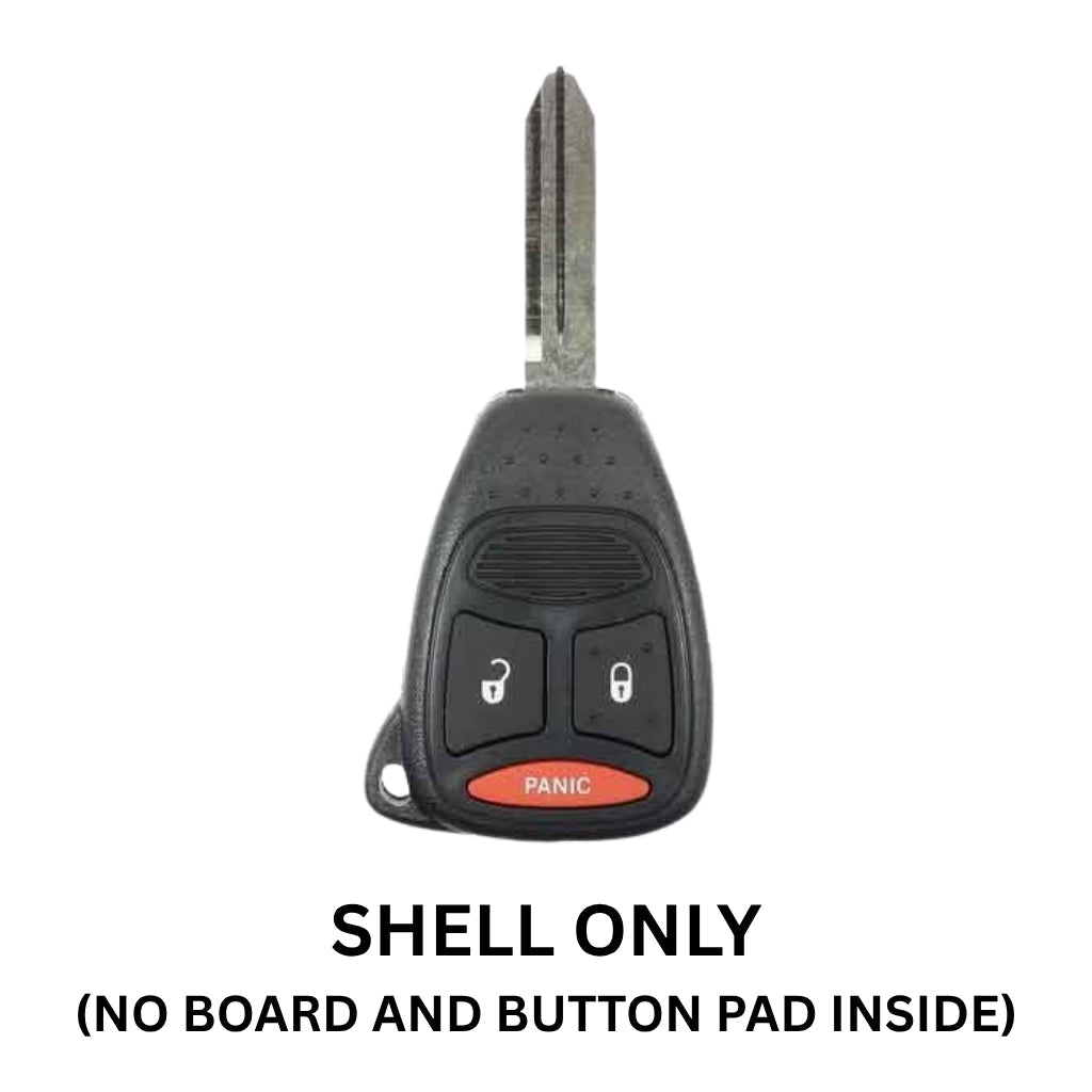 2004-2011 Chrysler Dodge Jeep / 3-Button Remote Head Key SHELL / Y159 / KOBDT04A (AFTERMARKET)