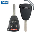 2005-2007 Jeep Commander Cherokee / 4-Button Remote Head Key / PN: 56038768AA / KOBDT04A (OEM Refurb)