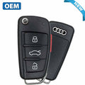 2005-2010 Audi / 4-Button Flip Key / PN: 8P0 837 220E / NBG009272T / 315MHz (OEM)