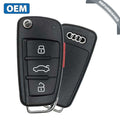 2005-2010 Audi / 4-Button Flip Key / PN: 8P0 837 220E / NBG009272T / 315MHz (OEM Refurb)