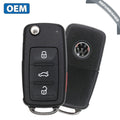 2005-2010 Volkswagen / 4-Button Flip Key / PN: 1K0-959-753-P / NBG92596263 / 315 Mhz (OEM Refurb)