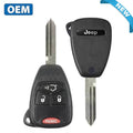 2005-2012 Jeep Liberty Commander Grand Cherokee / 4-Button Remote Head Key / PN: 05183349AC / OHT692715AA  (OEM)