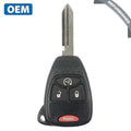 2005-2018 Jeep Dodge / 4-Button Remote Head Key / PN: 68039414AA / OHT692427AA (OEM Refurb)