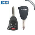 2006-2013 Dodge Avenger Durango  / 5-Button Remote Head Key w Hatch & RS / PN: 68273345AA / OHT692427AA (OEM Refurb)
