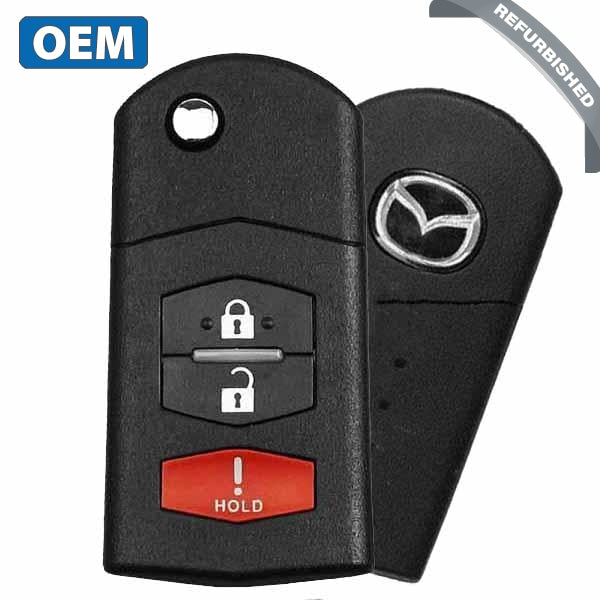 2006-2008 Mazda / 3-Button Flip-Key / PN: FE04-67-5RYB / KPU41788 (OEM Refurb)