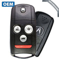 2007-2013 Acura MDX / 4-Button Flip Key / PN: 35111-STX-326 / N5F0602A1A (OEM Refurb)