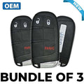 3 x 2014-2021 Jeep Grand Cherokee / 3-Button Smart Key / PN: 68143502AB / M3N40821302 (OEM) (BUNDLE OF 3)