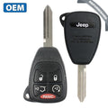 2008-2012 Jeep Liberty / 5-Button Remote Head Key / PN: 68029834AB / OHT692713AA (OEM Refurb)