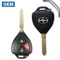 2008-2013 Scion / 3-Button Remote Head Key / PN: 89070-21120 / MOZB41TG (G Chip) (OEM Refurb)