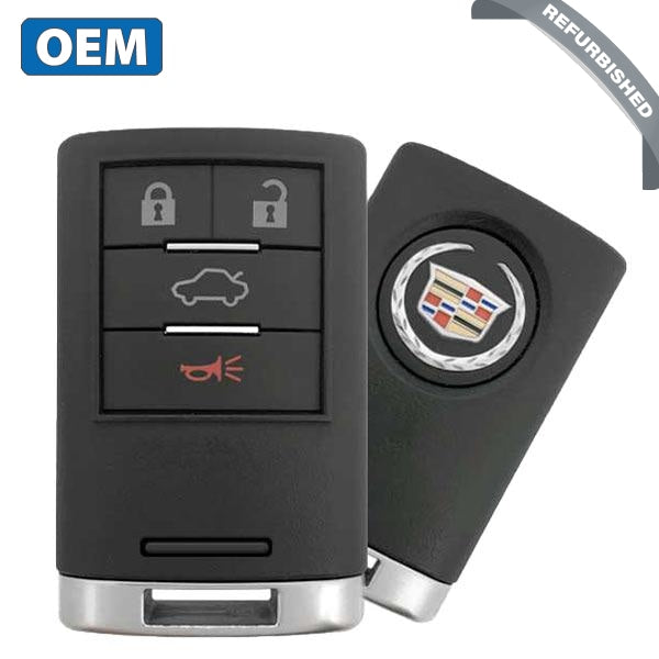 2008-2015 Cadillac CTS / DTS / STS / 4-Button Smart Key / PN: 25946299 / M3N5WY7777A (OEM Refurb)