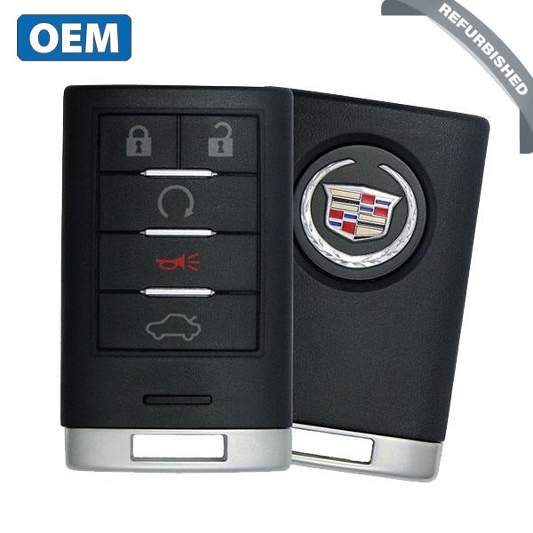 2008-2015 Cadillac CTS STS / 5-Button Smart Key / PN: 25943677 / M3N5WY7777A  (OEM Refurb)