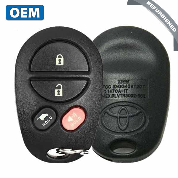 2008-2017 Toyota Highlander Sequoia / 4-Button Keyless Entry Remote / PN: 89742-0C041 / GQ43VT20T (OEM Refurb)