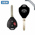 2009-2016 Toyota Venza Matrix / 3-Button Remote Head Key / PN: 89070-02640 / GQ4-29T (G Chip) (OEM Refurb)