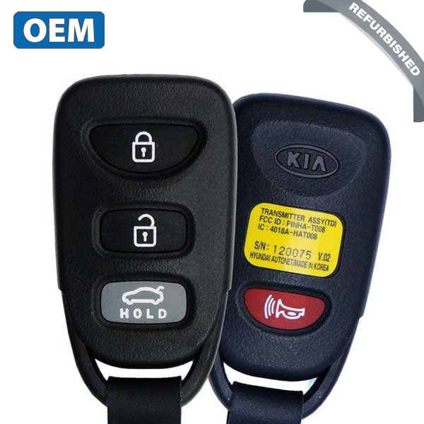 2010-2013 Kia Forte /  4-Button Keyless Entry Remote / PN: 95430-1M100 / PINHA-T008 / (OEM Refurb)