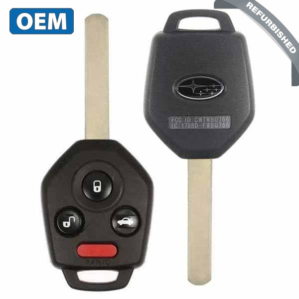 2010-2014 Subaru Legacy Outback / 4-Button Remote Head Key / PN: 57497-AJ00A / CWTWBU766 / 4D60 Chip / DAT17 (OEM Refurb