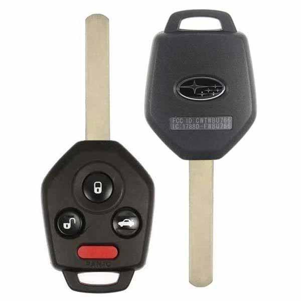 2010-2014 Subaru Legacy Outback / 4-Button Remote Head Key / PN: 57497-AJ00A / CWTWBU766 / 4D60 Chip / DAT17 (OEM Refurb