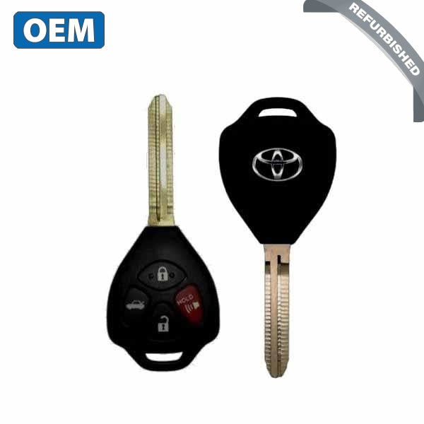 2010-2016 Toyota Corolla / Venza  / 4-Button Remote Head Key / PN: 89070-02270 / GQ4-29T (OEM Refurb)