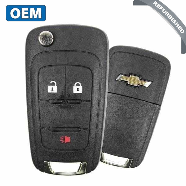 2010-2018 Chevrolet / 3-Button Flip Key / PN: 5913598 / OHT01060512 (OEM Refurb)
